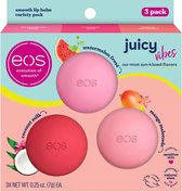 eos Juicy Vibes Lippenbalsem Variatiepakket - Watermeloen Frosé, Mango Melonade & Kokosmelk - Verzorgingsproducten voor de hele dag