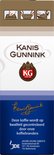 Zijkant van een verpakking Kanis & Gunnink met vouwinstructies en merklogo