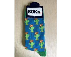 SOKn. Trendy sokken *CACTUS* maat 35-41 (ook leuk om kado te geven !)
