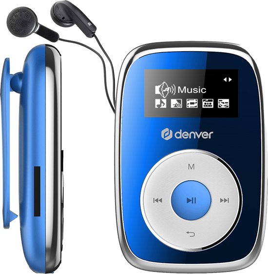 Lecteur MP3 Denver incl. Écouteurs - 32 Go - Mode Shuffle - Enfants &  Adultes - Clip... | bol.com