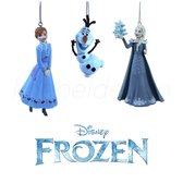 Kerstbal Ornament - Disney© Frozen 3D - Elsa - Olaf - Anna (Set van 3st)