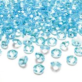 Partydeco - Tafel diamant turquoise 12mm