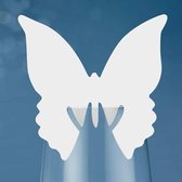 Partydeco - Naamkaartje vlinder voor glas (10st)