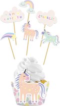 Folat - Cupcake decoratie set unicorns & rainbows