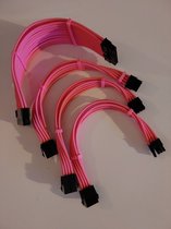 FormulaMod Extension Cable Set sleeved Pink