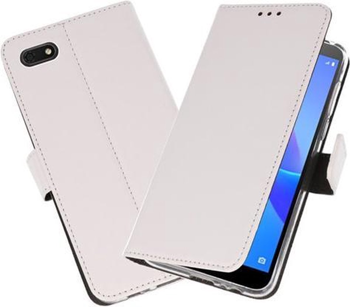 Bestcases Pasjeshouder Telefoonhoesje Huawei Y5 Lite (2018) - Wit