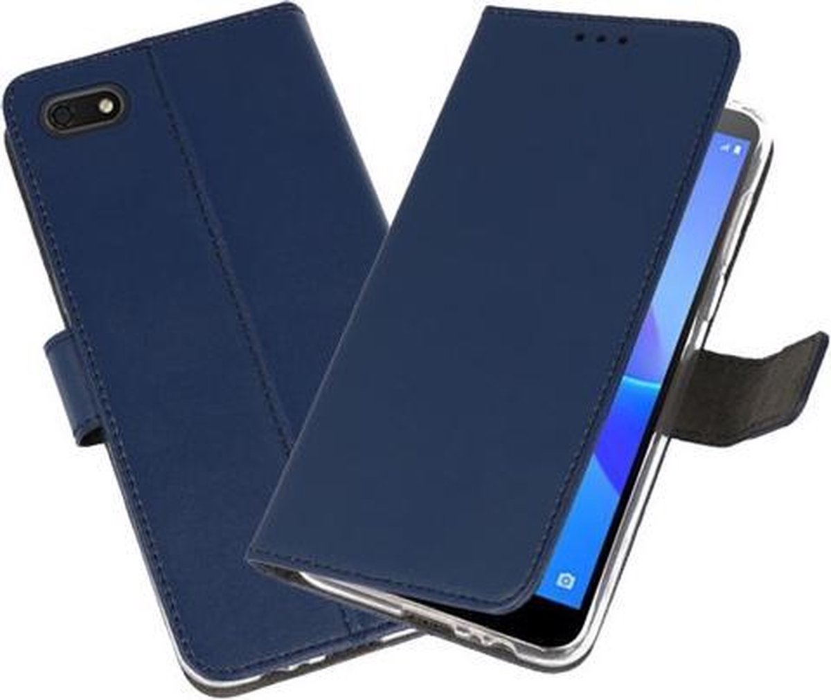 Bestcases Pasjeshouder Telefoonhoesje Huawei Y5 Lite (2018) - Navy