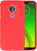 Bestcases Color Telefoonhoesje - Backcover Hoesje - Siliconen Case Back Cover voor Motorola Moto G7 Power - Rood