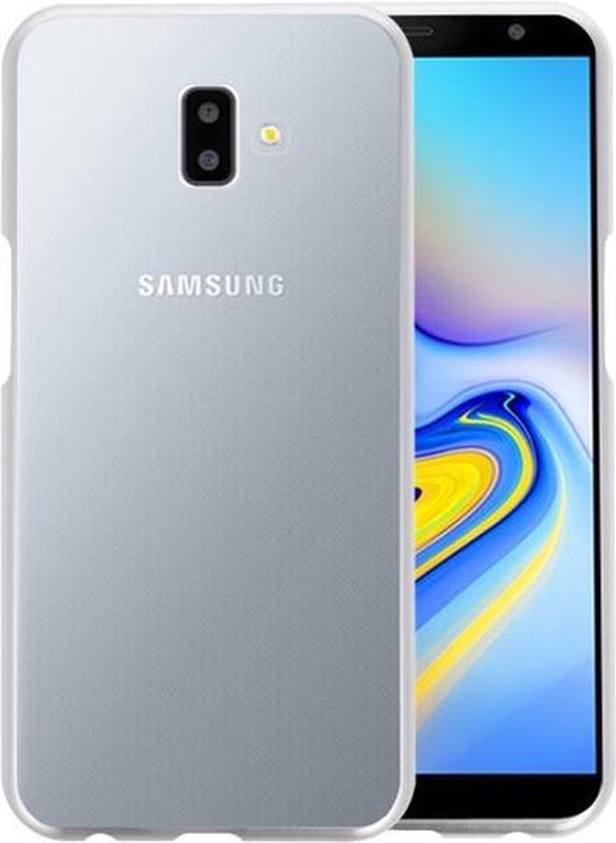 Magnetic Back Cover voor Samsung Galaxy J6 Plus Zilver - Transparan