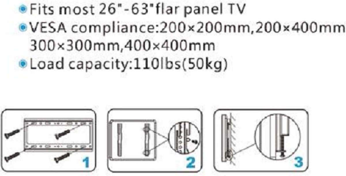 TV-standaard met verlengstuk | Zwart | 26-70 | Max 45KG