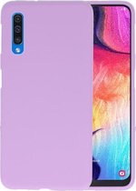 Bestcases Color Telefoonhoesje - Backcover Hoesje - Siliconen Case Back Cover voor Samsung Galaxy A50 - Paars