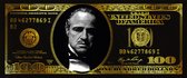 Plexiglas "The Godfather dollar" afmeting 175x75cm - acrylglas - schilderij dollar biljet