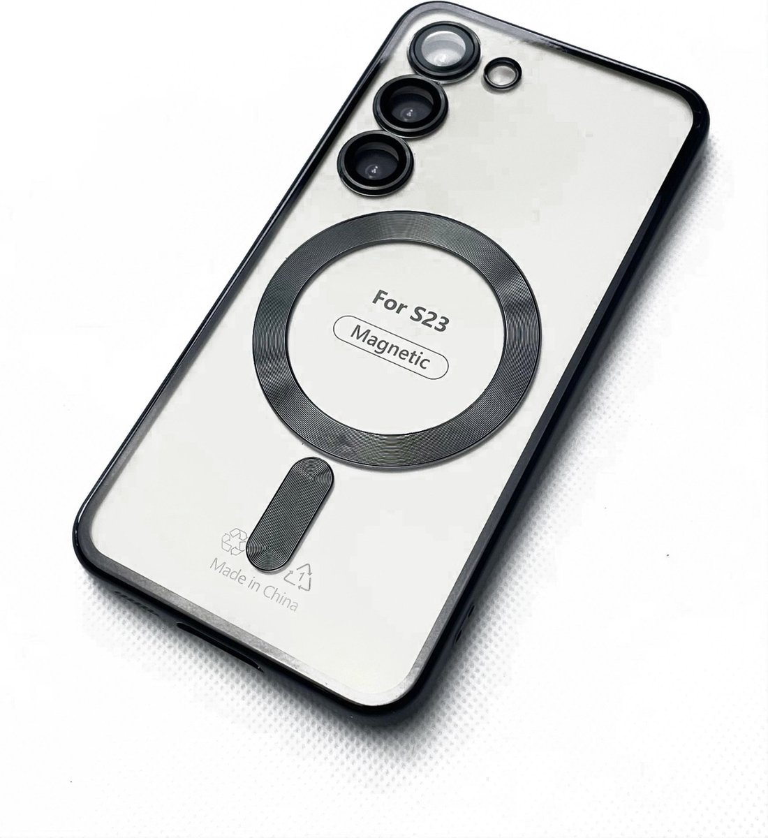 Telefoonhoesje Samsung S23 - Zwart - MagSafe - Stevig - Phone Case - Smartphonehoesje - Hoesje voor Samsung S23 - OXILO