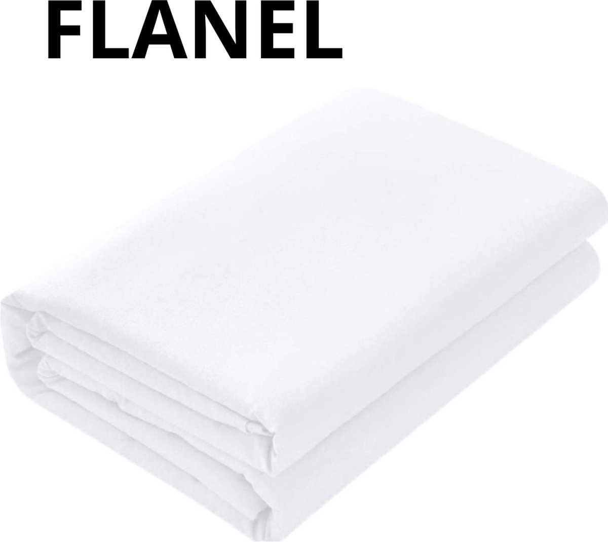 Sleeps Zachte Flanellen Laken Wit - Tweepersoons 200x260 cm - Flanel Katoen - Heerlijk Zacht & Warm