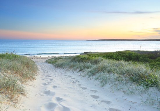 Foto: Fotobehang duinen zand zee vliesbehang 208 x 146 cm 