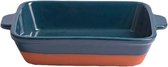 Gusta - Ovenschaal - Blauw Oranje - 26,2x17,7x5,5cm