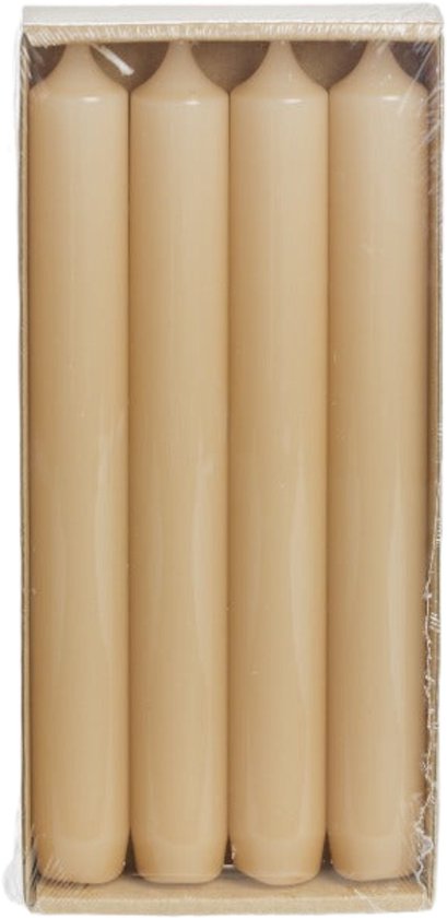Rustik Lys - Hoogglans - Dinerkaarsen - Kaarsen - Apricot - Set van 4  - Ø 2,1  x 19 Centimeter