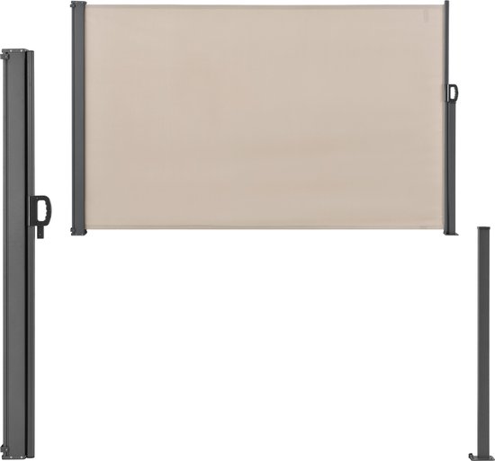 vidaXL Windscherm uittrekbaar 180x600 cm blauw, windscherm, tuinscherm, balkonscherm, zonnescherm, buitenscherm, privacyscherm, wering, windwering