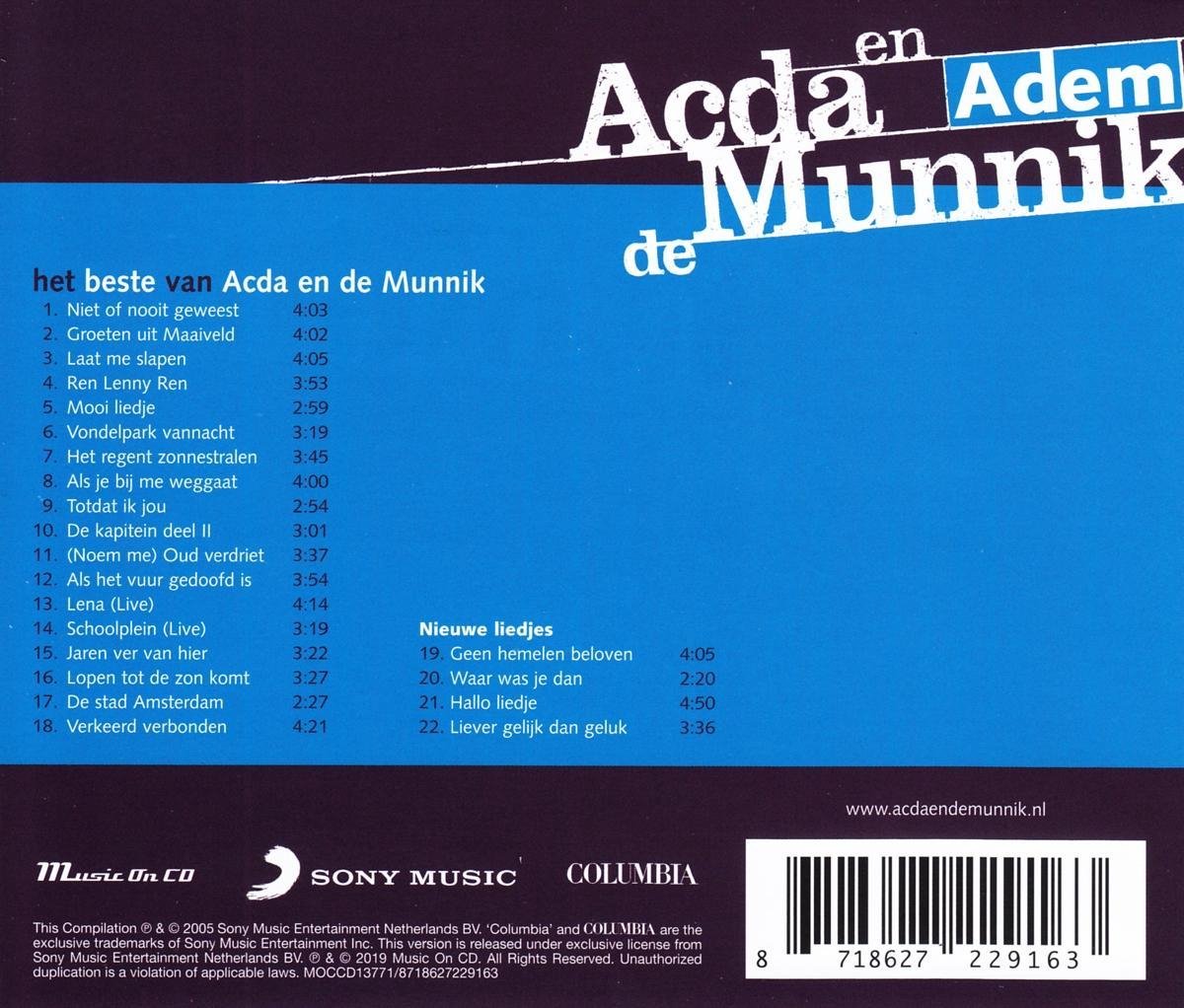 Adem, ACDA & DE MUNNIK CD (album) Muziek Adem, ACDA & DE MUNNIK CD (album) Muziek