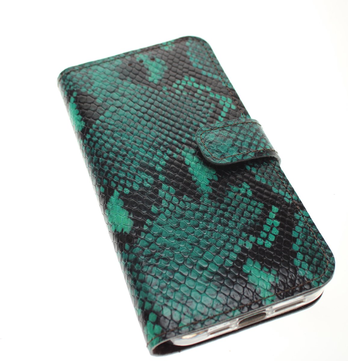 Made-NL hoesje Samsung Galaxy Note 10 groen slangenprint kalfsleer