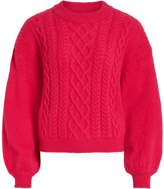 Vila pull Vichinti col rond câble tricot haut-noos 14084204 Love Potion femme taille- S