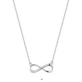 Twice As Nice Halsketting in zilver, infinity 45 cm