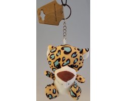 Een vrolijk gladde en zachte plush sleutelhanger / tassenhanger met knuffel luipaard eraan. (12cm x 10cm) Voor in de kinderkamer, je auto te plaatsen, in huis als decoratie of bijvoorbeeld aan je tas te hangen. Voor uzelf of als cadeau.