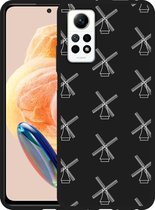 Cazy Hoesje Zwart geschikt voor Xiaomi Redmi Note 12 Pro 4G Molens