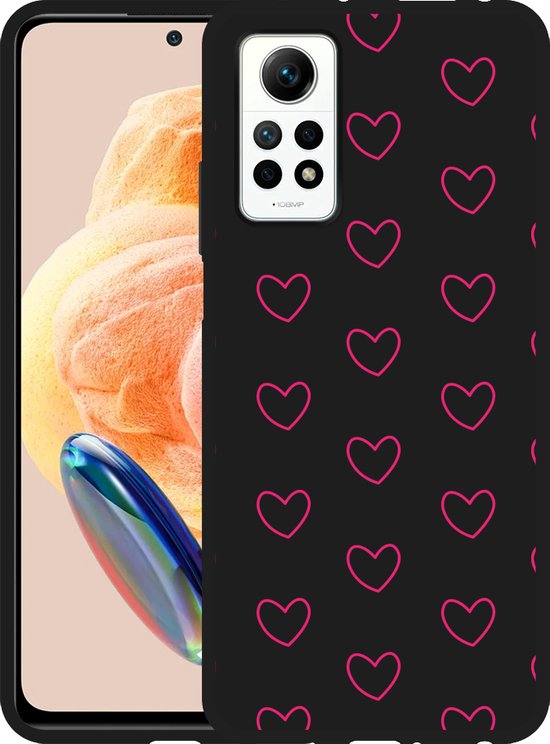 Cazy Hoesje Zwart Geschikt Voor Xiaomi Redmi Note 12 Pro 4g Kleine Hartjes Bol 7047