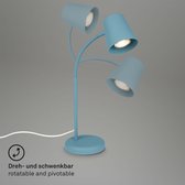 BRILONER - SKRIVA - Bedlamp, bureaulamp draaibaar, tafellamp GU10 voor thuiskantoor met snoerschakelaar, leeslamp, duifblauw
