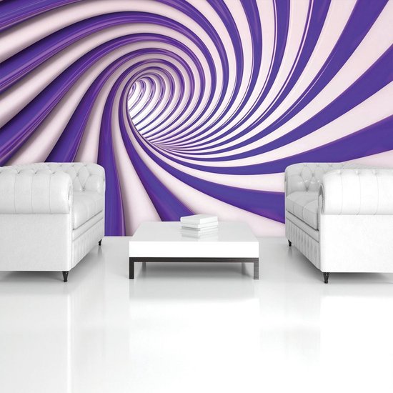 Violet | Photomural blanc, revêtement mural