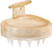 Shampoo massageborstel - siliconen massageborstel voor de haren - haar massage borstel - Hoofdhuid borstel - Haargroei & anti roos - Goud Glitter