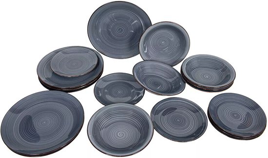 Lite-Body Serviesset Hermes - Stoneware - licht blauw - 6 personen - 24 delig