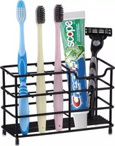 CHPN - Porte-brosse à dents - Support salle de bain - Organisateur salle de bain - Accessoire salle de bain - Rangement brosse à dents - Zwart