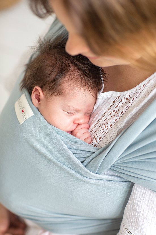 Babylonia TRICOT SLEN BAMBOO Draagdoek Baby - 500 cm - Warm Mint van Babylonia — afbeelding 2