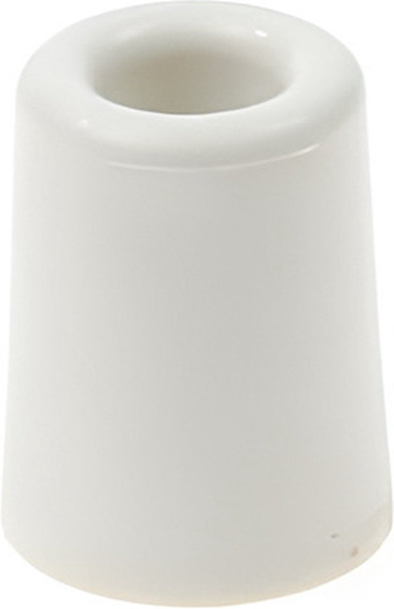 Deurbuffer - rubber - wit - deurstopper - 50 x 30 mm - met schroef bevestiging
