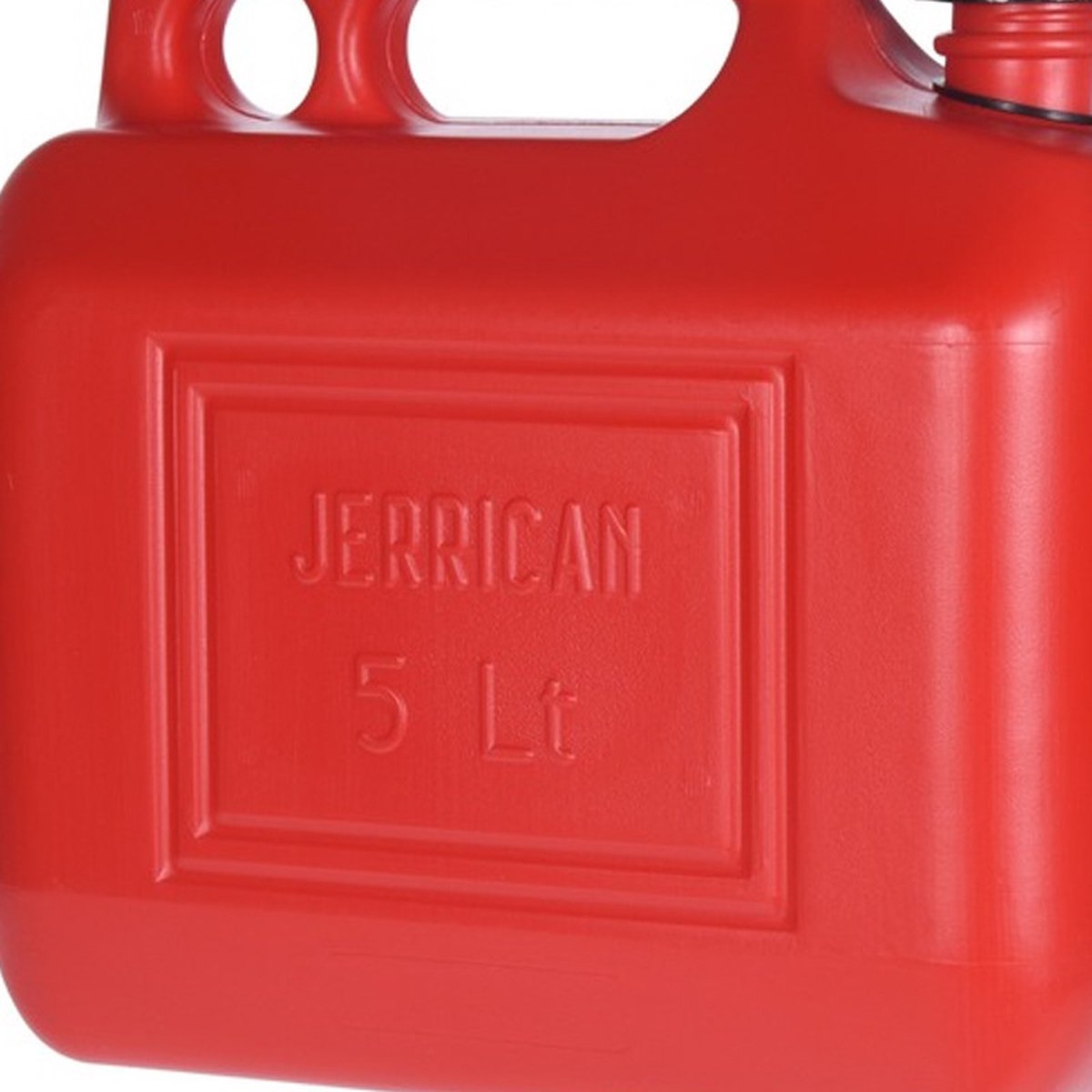 Jerrican rouge - 5 litres - avec bec verseur - pour diesel / essence