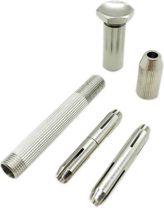 Perceuse à main modèle mini aluminium avec forets de 0,8 à 3,0 mm / pour  bois et