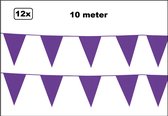 12x Bruant violet 10 mètres - 1 couleur - ligne de drapeau party d'anniversaire fête à thème couleur