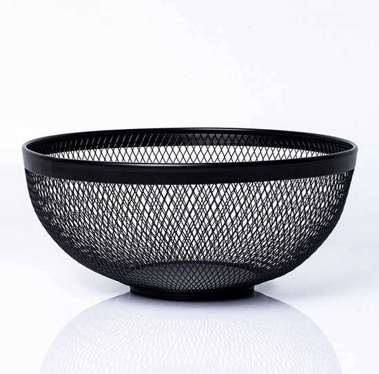 TOLIDA Fruitschaal van Glas - Fruitmand, Kleurrijk Glas, Draadmand, Fruitstandaard - Moderne Schaal voor Aardbeien, Watermeloen, Druiven, Brood