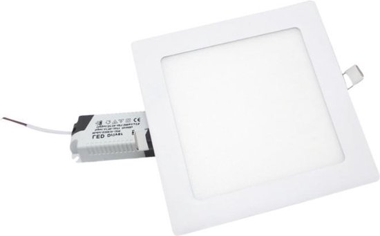 Inbouwspot LED Paneel Extra Plat Vierkant 12W WIT - Warm wit licht - Overig - Wit - Wit Chaud 2300K - 3500K - SILUMEN