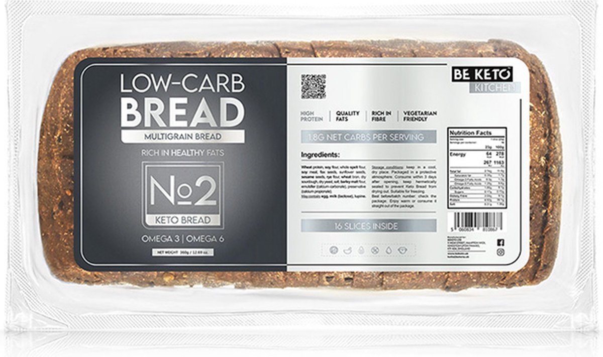 Goedkoopste Be Keto | Keto Multigrain Bread | 1 x 360 gram