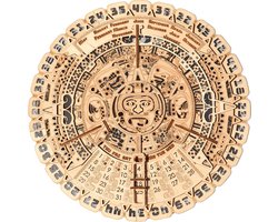 Wood Trick - Modelbouw 3D houten puzzel - Maya kalender - Mayan calender (WDTK033) - 73 stukjes - Geen lijm noch verf nodig!