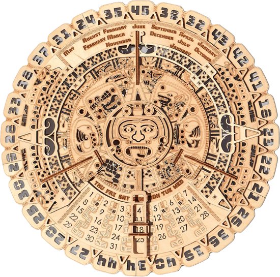 Wood Trick - Modelbouw 3D houten puzzel 'Mayan calendar' (Maya kalender 