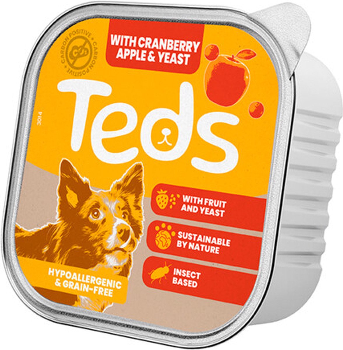 Teds Teds Kuipje Adult 150 g - Hondenvoer - 12 x Cranberry&Appel Volwassen Honden