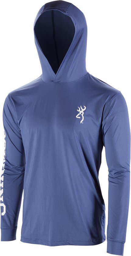 T-Shirt BROWNING pour la Chasse - Manches Longues - Homme - Team Spirit - Blue Indigo - S