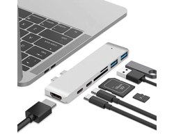 MacBook Pro Dock X met HDMI 4K, USB 3.0, USB-C, SD kaartlezers – Docking Station – Silver