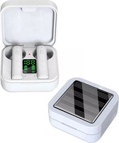 Denver Draadloze Oordopjes - Solar Oplaadcase - Bluetooth - Belfunctie - Touch bediening - Draadloze Oortjes- TWS62 - Wit