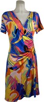 Angelle Milan – Vêtements de voyage pour femme – Robe plissée ondulée multicolore – Respirante – Infroissable – Robe durable – En 5 tailles ! - Taille L