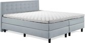 Boxspring Luxe 200x210 Knopen Ijsblauw